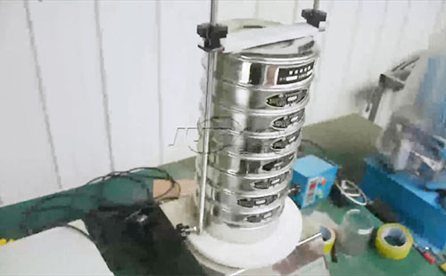 巨寶機電標(biāo)準(zhǔn)檢驗篩車間試機視頻